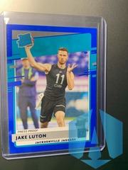 2020 Panini Donruss Rated Rookie Press Proof Blue JAKE LUTON #344 Jaguars
